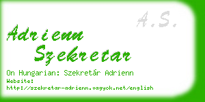 adrienn szekretar business card